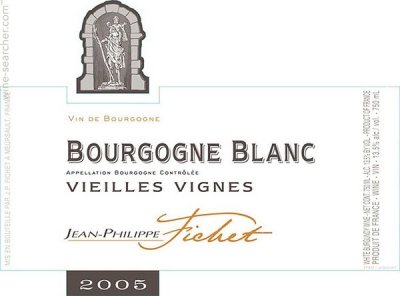 2014 Fichet, Jean-Philippe Bourgone Blanc Vieilles Vignes