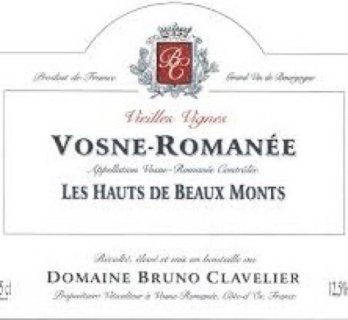 2015 Clavelier Vosne Romanee Les Hautes des Beaux Monts