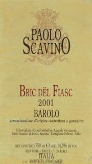 2001 Scavino Barolo Bric dël Fiasc 1.5 ltr