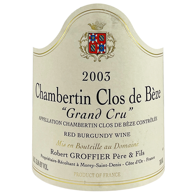 Domaine Robert Groffier Chambertin-Clos de Beze Grand Cru 2003