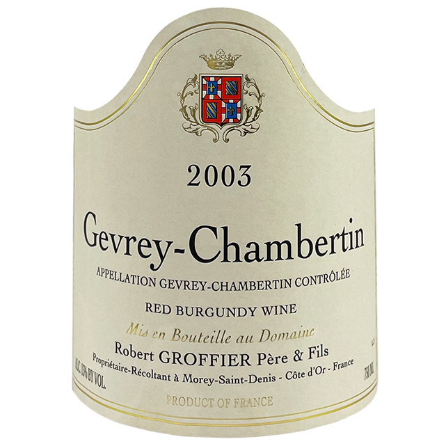 2003 Groffier Gevrey Chambertin