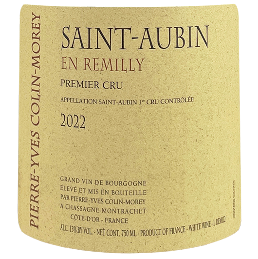 Pierre-Yves Colin-Morey Saint-Aubin 1er Cru "En Remilly" 2022