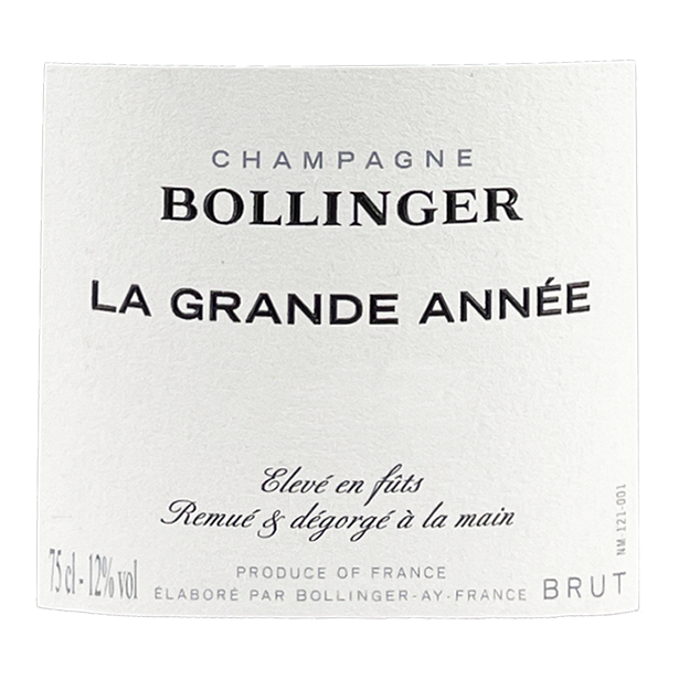 Bollinger Champagne La Grande Année 2018