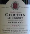 Bruno Clavelier Corton Grand Cru "Le Rognet" 2009