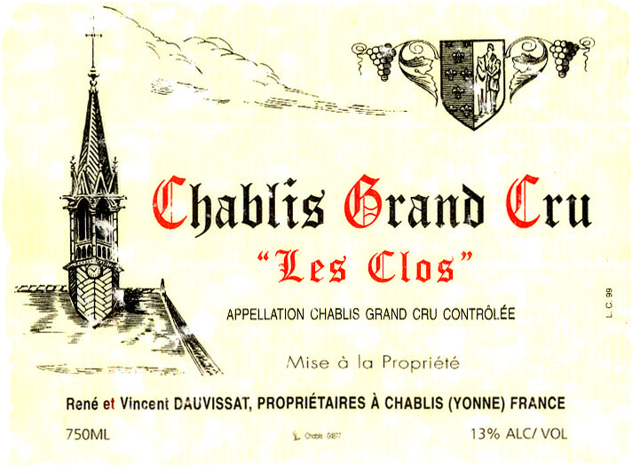 Vincent Dauvissat Chablis Grand Cru “Les Clos” 2007