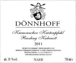 Doennhoff Kreuznacher Krotenpfuhl Riesling Kabinett 2015