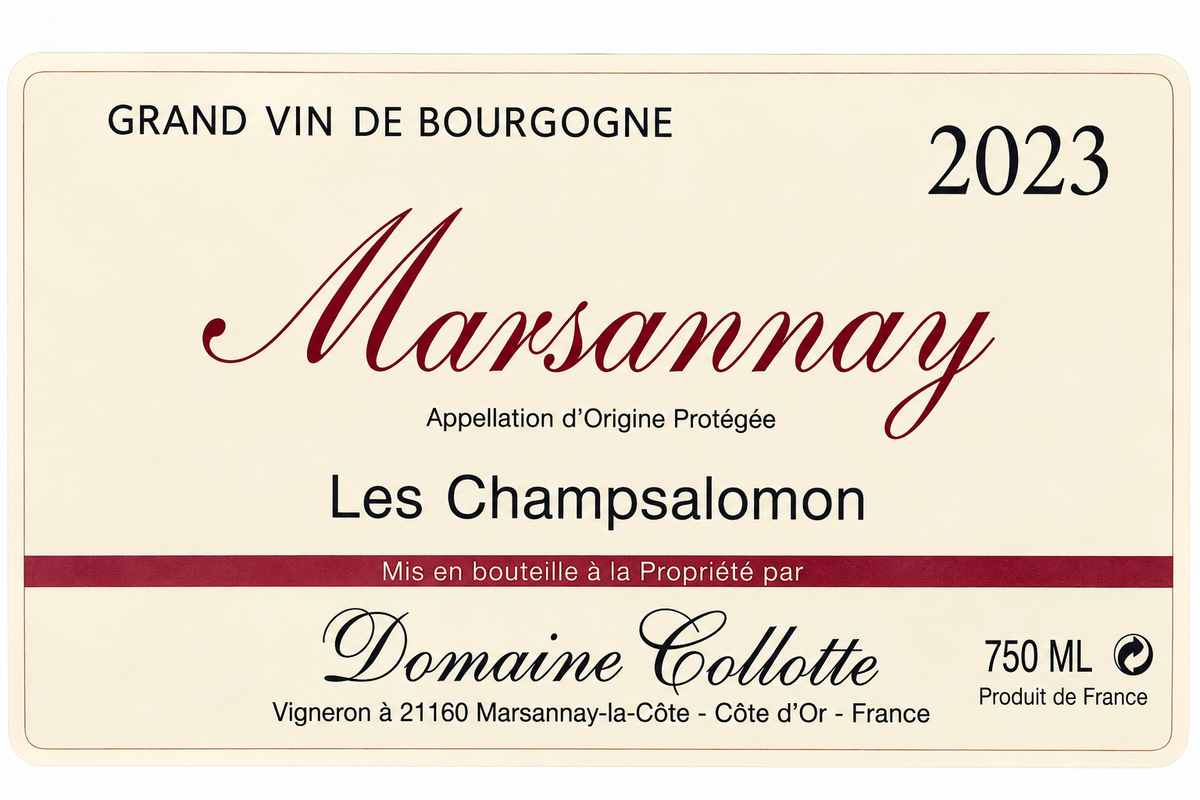 Domaine Collotte Marsannay “Les Champsalomon” 2023