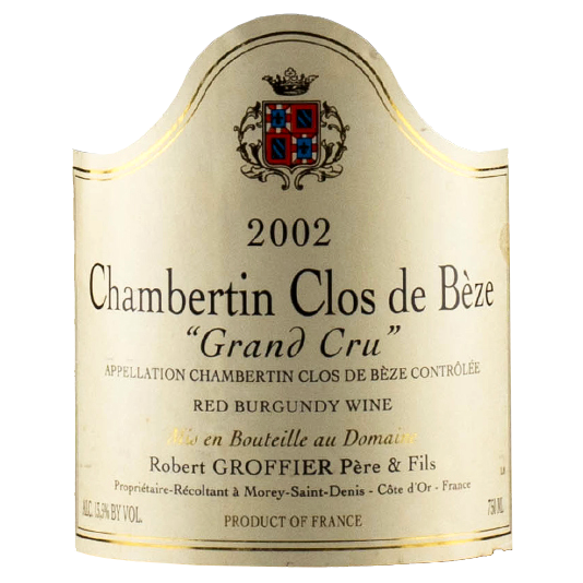 Robert Groffier Chambertin Clos de Bèze Grand Cru 2002