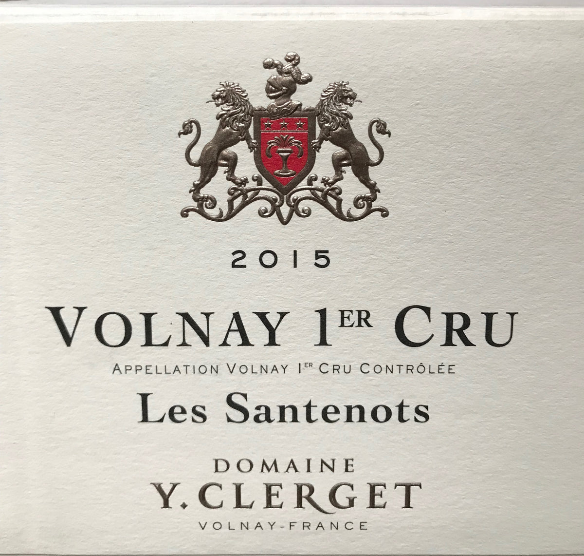 Y. Clerget Volnay 1er Cru "Les Santenots" 2017
