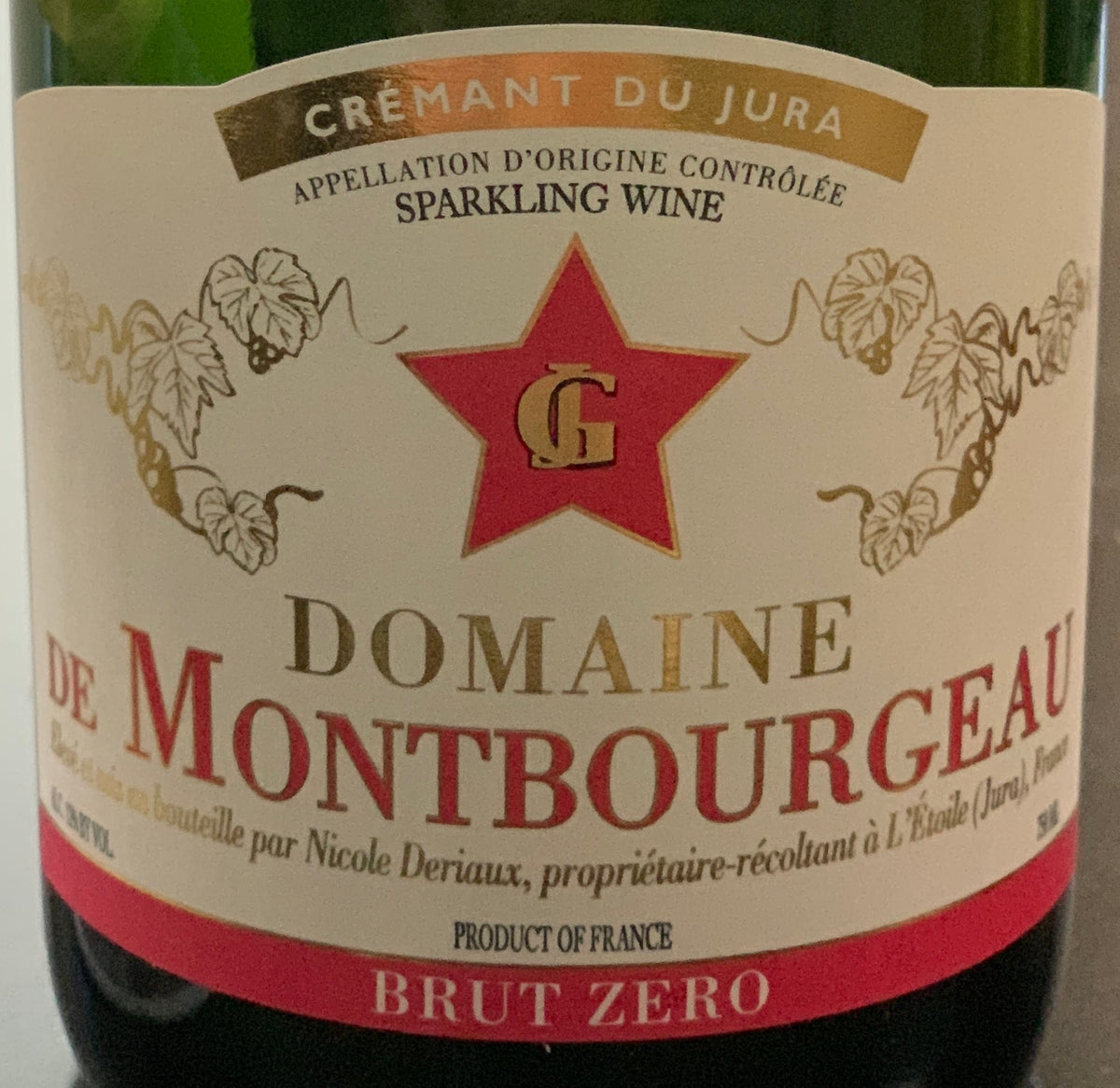 Domaine de Montbourgeau Cremant du Jura Brut Zero NV