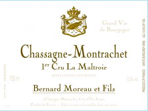 Bernard Moreau Chassagne-Montrachet Blanc 1er Cru "La Maltroie" 2017