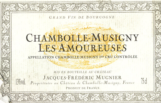 Jacques-Frederic Mugnier Chambolle-Musigny 1er Cru "Les Amoureuses" 2002