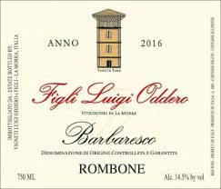 Luigi Oddero Barbaresco Rombone 2016