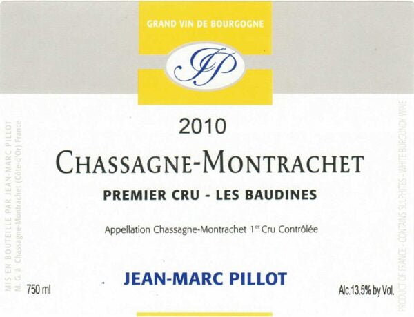 Jean-Marc Pillot Chassagne-Montrachet 1er Cru "Les Baudines" 2020