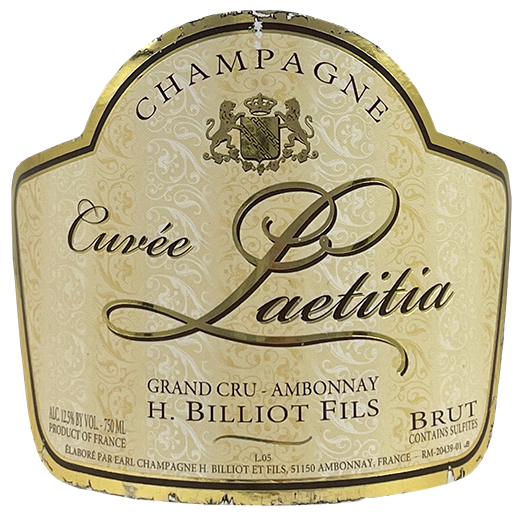 H. Billiot Champagne “Cuvee Laetitia” Grand Cru Brut NV