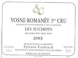 Sylvain Cathiard Vosne-Romanee 1er Cru "Les Suchots" 2006