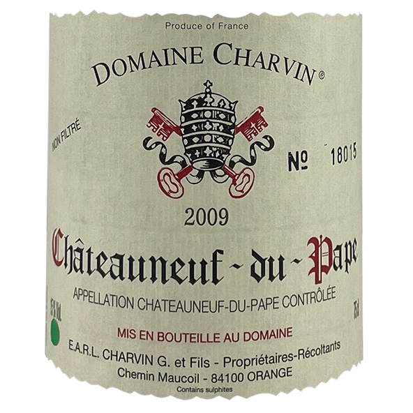 Charvin Chateauneuf-du-Pape 2016 bottle - Vins Rare