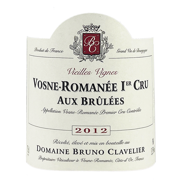 Bruno Clavelier Vosne-Romanee 1er Cru "Aux Brulees" 2017 bottle - Vins Rare