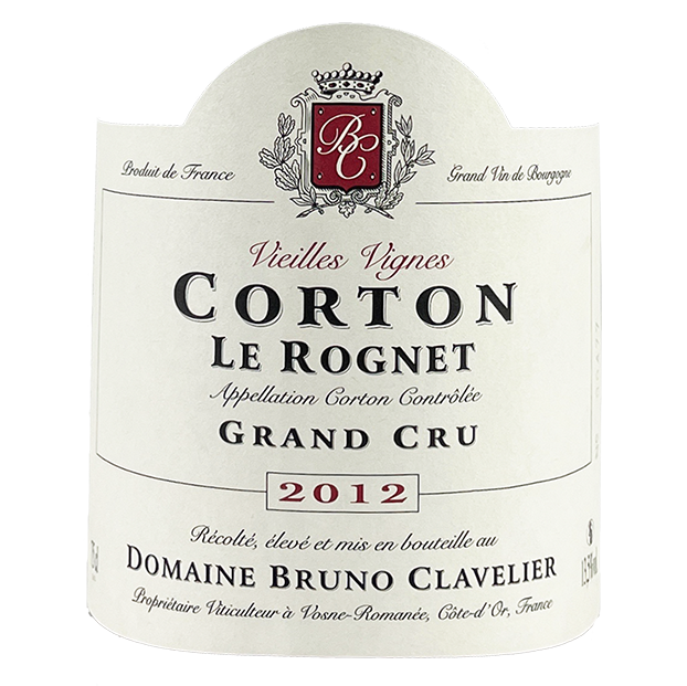 Bruno Clavelier Corton Grand Cru "Le Rognet" 2002 bottle - Vins Rare