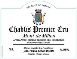 Jean-Paul & Benoît Droin Chablis 1er Cru “Mont de Milieu” 2020