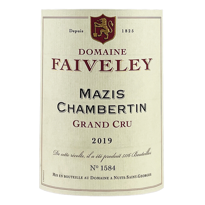 Domaine Faiveley Mazis-Chambertin Grand Cru 2016 bottle - Vins Rare