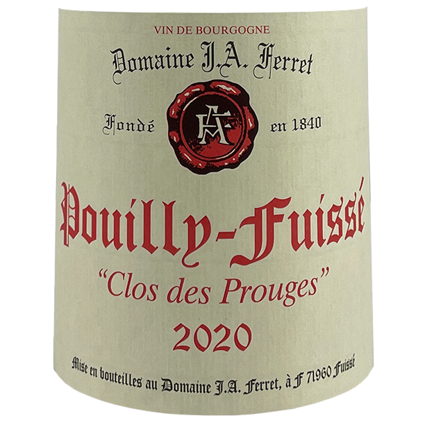 2020 Ferret, J.A. Pouilly Fuisse Clos Des Prouges