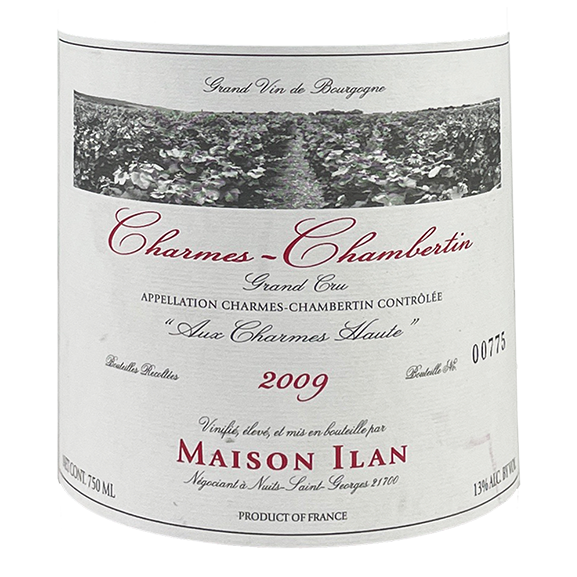 Maison Ilan Charmes-Chambertin 2009 bottle - Vins Rare