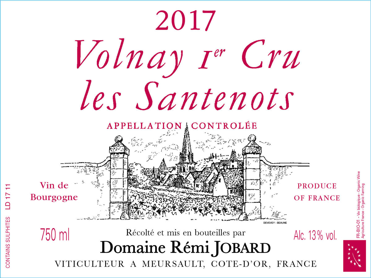 Remi Jobard Volnay 1er Cru "Santenots" 2017