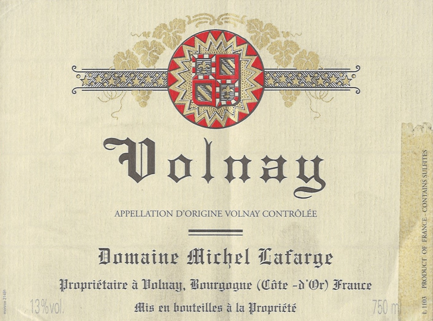 Domaine Lafarge Volnay 2002