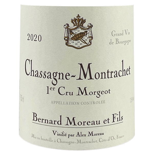 Bernard Moreau Chassagne-Montrachet Blanc 1er Cru "Morgeot" 2020 bottle - Vins Rare