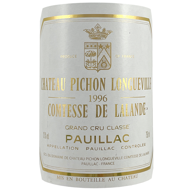 Pichon Lalande Pauillac 1996 bottle - Vins Rare