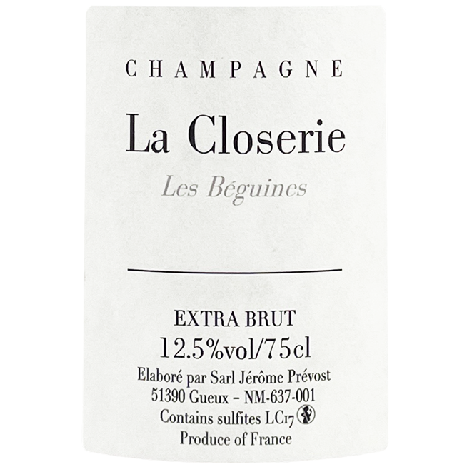 Nv Jerome Prevost Champagne La Closerie Les Beguines (Lc17)