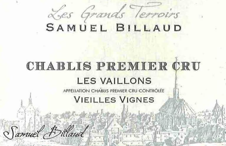 Samuel Billaud Chablis 1er Cru "Vaillons" Vieilles Vignes 2014