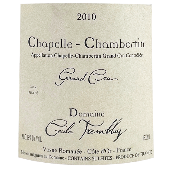 Cecile Tremblay Chapelle-Chambertin Grand Cru 2004 bottle - Vins Rare