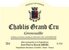 2014 Droin, Jean Paul & Benoit Chablis Grand Cru Grenouilles