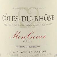 2015 Chave Selection Cotes du Rhone Mon Coeur