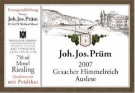 2015 JJ Prum Graacher Himmelreich Reisling Auslese