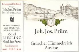 2015 JJ Prum Graacher Himmelreich Reisling Spatlese
