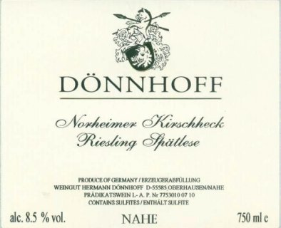2018 Donnhoff Norheimer Kirschheck Riesling Spatlese