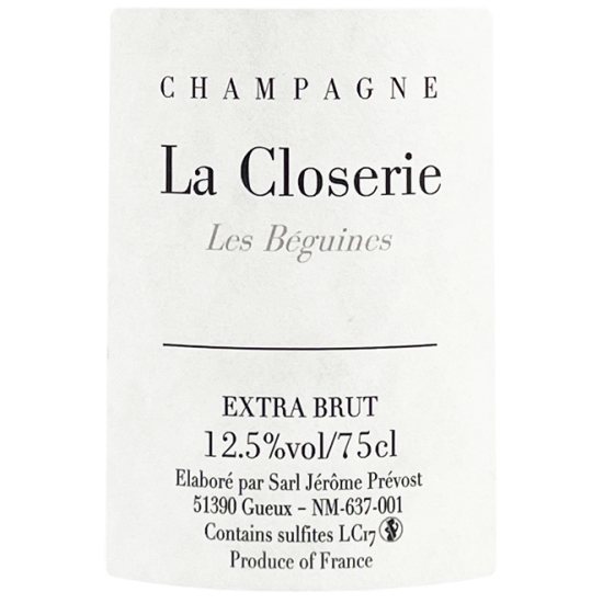 Jerome Prevost Champagne La Closerie Les Beguines (LC17) - Click Image to Close