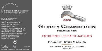 2020 Henri Magnien Gevrey Chambertin 1er Estournelles St Jacques 1.5ltr