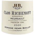 2020 Henri Boillot Meursault Clos Richemont Monopole