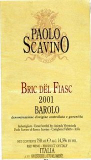 1999 Scavino Barolo Bric Del Fiasc 1.5 ltr