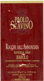 2001 Scavino Barolo Rocche Annunziata Riserva
