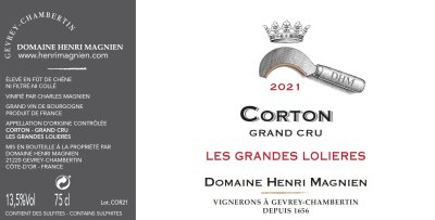 2021 Henri Magnien Corton Grand Cru Les Grandes Loileres