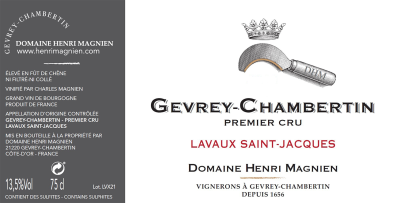 2022 Henri Magnien Gevrey Chambertin 1er Lavaux St Jacques 1.5ltr