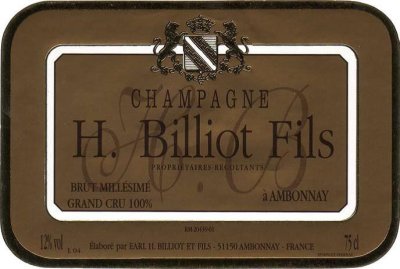 2012 H. Billiot Champagne Millesime