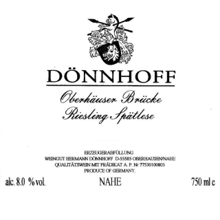 2021 Donnhoff Oberhauser Brucke Riesling Spatlese