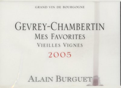 2005 Burguet Gevrey Chambertin Mes Favorites