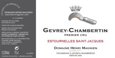 2022 Henri Magnien Gevrey Chambertin 1er Estournelles St Jacques 3.0ltr